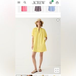 SHORT-SLEEVE MINI SHIRTDRESS IN COTTON POPLIN - JCREW